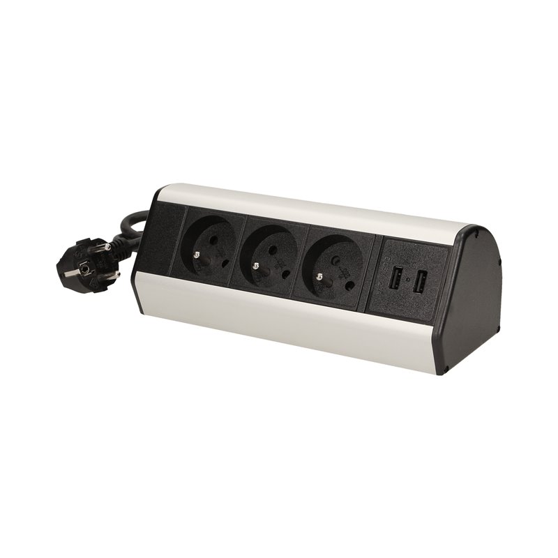 GNIAZDO MEBLOWE Z ZACISKAMI ŚRUBOWYMI, ŁADOWARKĄ USB I PRZEWODEM 1,8M, 3X2P+Z, 2XUSB ORNO GNIAZDO MEBLOWE Z ZACISKAMI ŚRUBOWYMI, ŁADOWARKĄ USB I PRZEWODEM 1,8M, 3X2P+Z, 2XUSB ORNO