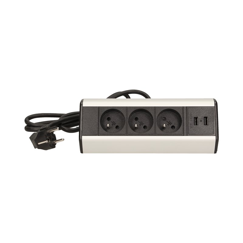 GNIAZDO MEBLOWE Z ZACISKAMI ŚRUBOWYMI, ŁADOWARKĄ USB I PRZEWODEM 1,8M, 3X2P+Z, 2XUSB ORNO GNIAZDO MEBLOWE Z ZACISKAMI ŚRUBOWYMI, ŁADOWARKĄ USB I PRZEWODEM 1,8M, 3X2P+Z, 2XUSB ORNO
