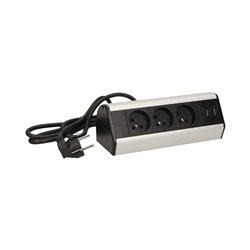 GNIAZDO MEBLOWE Z ZACISKAMI ŚRUBOWYMI, ŁADOWARKĄ USB I PRZEWODEM 1,8M, 3X2P+Z, 2XUSB ORNO GNIAZDO MEBLOWE Z ZACISKAMI ŚRUBOWYMI, ŁADOWARKĄ USB I PRZEWODEM 1,8M, 3X2P+Z, 2XUSB ORNO