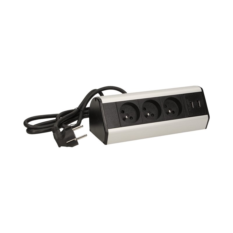 GNIAZDO MEBLOWE Z ZACISKAMI ŚRUBOWYMI, ŁADOWARKĄ USB I PRZEWODEM 1,8M, 3X2P+Z, 2XUSB ORNO GNIAZDO MEBLOWE Z ZACISKAMI ŚRUBOWYMI, ŁADOWARKĄ USB I PRZEWODEM 1,8M, 3X2P+Z, 2XUSB ORNO