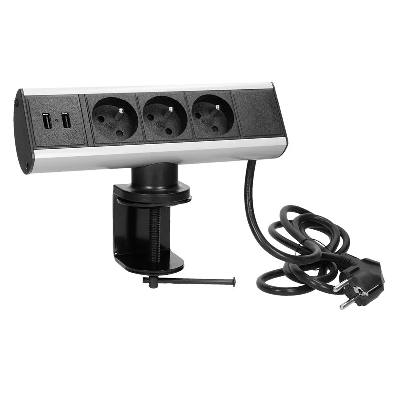 GNIAZDO MEBLOWE Z ŁADOWARKĄ USB I ZACISKIEM ŚRUBOWYM 3X2P+Z, 2XUSB ORNO GNIAZDO MEBLOWE Z ŁADOWARKĄ USB I ZACISKIEM ŚRUBOWYM 3X2P+Z, 2XUSB ORNO