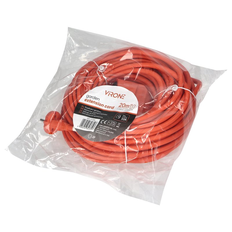 PRZEDŁUŻACZ PVC IP20 20M 1X2P, H03VV-F 2X1MM2 ORNO PRZEDŁUŻACZ PVC IP20 20M 1X2P, H03VV-F 2X1MM2 ORNO