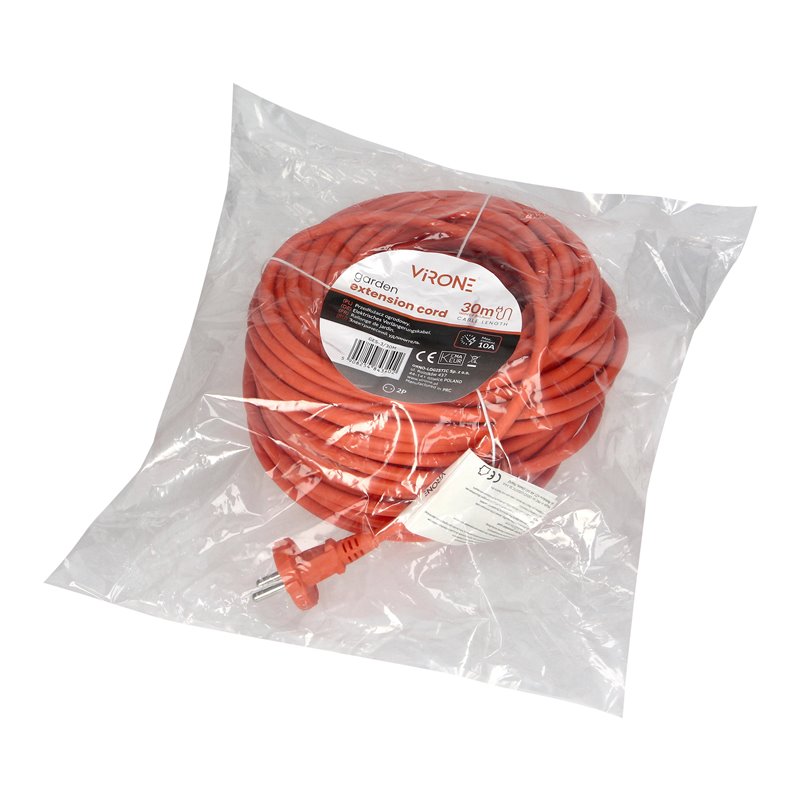 PRZEDŁUŻACZ PVC IP20 30M 1X2P, H03VV-F 2X1MM2 ORNO PRZEDŁUŻACZ PVC IP20 30M 1X2P, H03VV-F 2X1MM2 ORNO