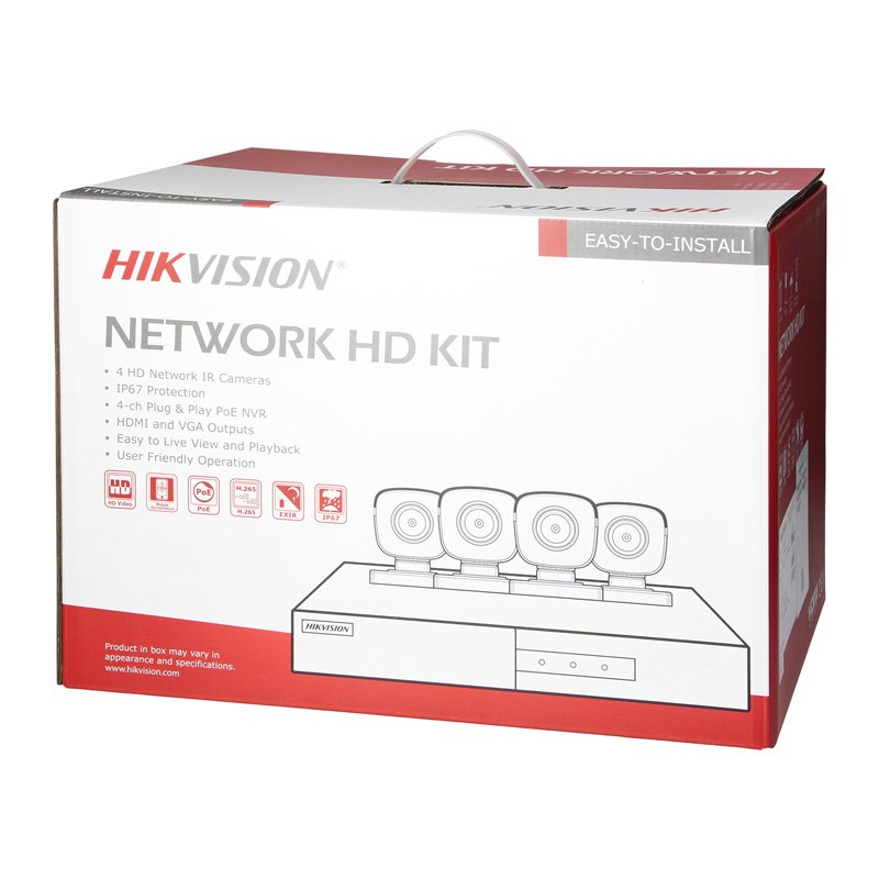 HIKVISION IPKIT-B4-4CH ZESTAW MONITORINGU Z 4 TUBOWYMI KAMERAMI IP HIKVISION IP-CAM-B140H ORAZ 4-KANAŁOWYM REJESTRATOREM HIKVIS HIKVISION IPKIT-B4-4CH ZESTAW MONITORINGU Z 4 TUBOWYMI KAMERAMI IP HIKVISION IP-CAM-B140H ORAZ 4-KANAŁOWYM REJESTRATOREM HIKVIS
