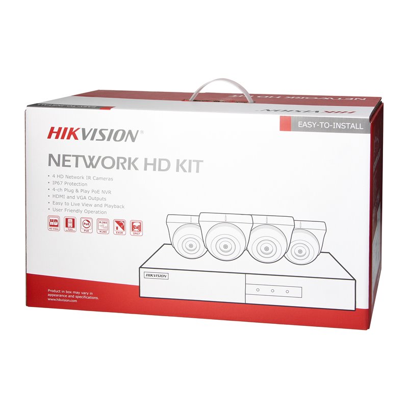 HIKVISION IPKIT-T4-4CH ZESTAW MONITORINGU Z 4 KOPUŁKOWYMI KAMERAMI IP HIKVISION IP-CAM-T240H ORAZ 4-KANAŁOWYM REJESTRATOREM HIK HIKVISION IPKIT-T4-4CH ZESTAW MONITORINGU Z 4 KOPUŁKOWYMI KAMERAMI IP HIKVISION IP-CAM-T240H ORAZ 4-KANAŁOWYM REJESTRATOREM HIK