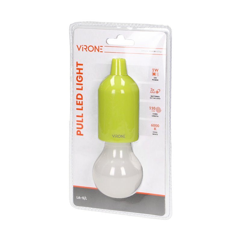 BATERYJNA LAMPKA NOCNA NA SZNURKU 1W LED, 3 X AAA, LIMONKOWA ORNO BATERYJNA LAMPKA NOCNA NA SZNURKU 1W LED, 3 X AAA, LIMONKOWA ORNO