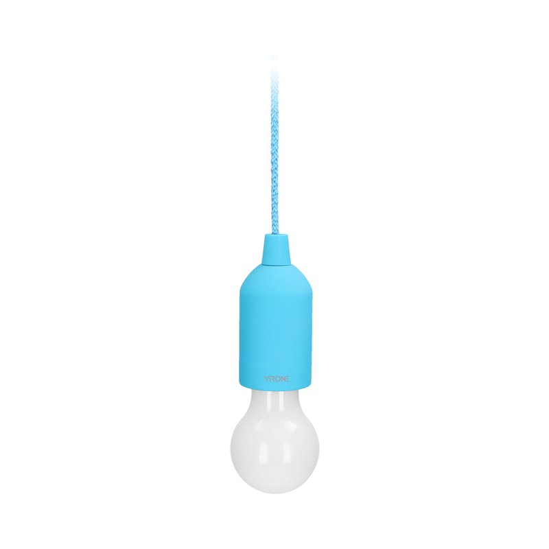 BATERYJNA LAMPKA NOCNA NA SZNURKU 1W LED, 3 X AAA, TURKUSOWA ORNO