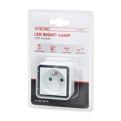 LAMPKA NOCNA LED Z GNIAZDEM SIECIOWYM, 4000K ORNO LAMPKA NOCNA LED Z GNIAZDEM SIECIOWYM, 4000K ORNO
