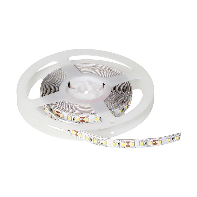 TAŚMA OŚWIETLENIOWA LED DO MEBLI I DEKORACJI W POMIESZCZENIACH WILGOTNYCH, DŁUGOŚĆ 5M, 60 DIOD LED/M, ZASILANIE 12V, BARWA ZIMNA