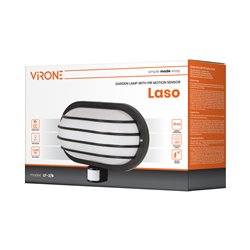 LASO, OPRAWA OGRODOWA Z CZUJNIKIEM RUCHU 180°, 1X15W, E27, IP44, PLASTIK, CZARNA ORNO LASO, OPRAWA OGRODOWA Z CZUJNIKIEM RUCHU 180°, 1X15W, E27, IP44, PLASTIK, CZARNA ORNO