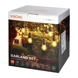 ZESTAW GIRLANDA OŚWIETLENIOWA -1 SZNUR 20M (20 OPRAW) + 20 ŻARÓWEK LED 1W E27, 3000K - CIEPŁA + 1 ŻARÓWKA GRATIS! ORNO ZESTAW GIRLANDA OŚWIETLENIOWA -1 SZNUR 20M (20 OPRAW) + 20 ŻARÓWEK LED 1W E27, 3000K - CIEPŁA + 1 ŻARÓWKA GRATIS! ORNO