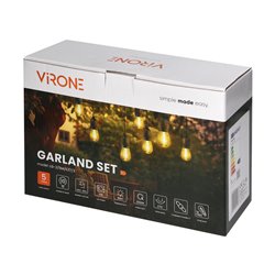ZESTAW GIRLANDA OŚWIETLENIOWA -1 SZNUR 5M (10 OPRAW) + 10 ŻARÓWEK LED 1W E27, 3000K - CIEPŁA + 1 ŻARÓWKA GRATIS! ORNO ZESTAW GIRLANDA OŚWIETLENIOWA -1 SZNUR 5M (10 OPRAW) + 10 ŻARÓWEK LED 1W E27, 3000K - CIEPŁA + 1 ŻARÓWKA GRATIS! ORNO