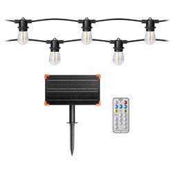 SOLARNA GIRLANDA OŚWIETLENIOWA - 1 SZNUR 10 M (10 OPRAW) + 10 ŻARÓWEK LED 0,1W E27, 3000K + 1 ŻARÓWKA GRATIS ORNO SOLARNA GIRLANDA OŚWIETLENIOWA - 1 SZNUR 10 M (10 OPRAW) + 10 ŻARÓWEK LED 0,1W E27, 3000K + 1 ŻARÓWKA GRATIS ORNO