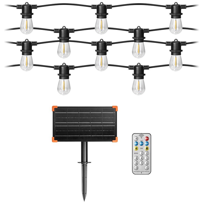 SOLARNA GIRLANDA OŚWIETLENIOWA - 1 SZNUR 20 M (20 OPRAW) + 20 ŻARÓWEK LED 0,1W E27, 3000K + 1 ŻARÓWKA GRATIS ORNO SOLARNA GIRLANDA OŚWIETLENIOWA - 1 SZNUR 20 M (20 OPRAW) + 20 ŻARÓWEK LED 0,1W E27, 3000K + 1 ŻARÓWKA GRATIS ORNO