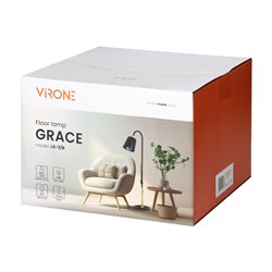 GRACE LAMPA PODŁOGOWA, 154 CM, E27, MAX. 18W, CZARNA ORNO GRACE LAMPA PODŁOGOWA, 154 CM, E27, MAX. 18W, CZARNA ORNO