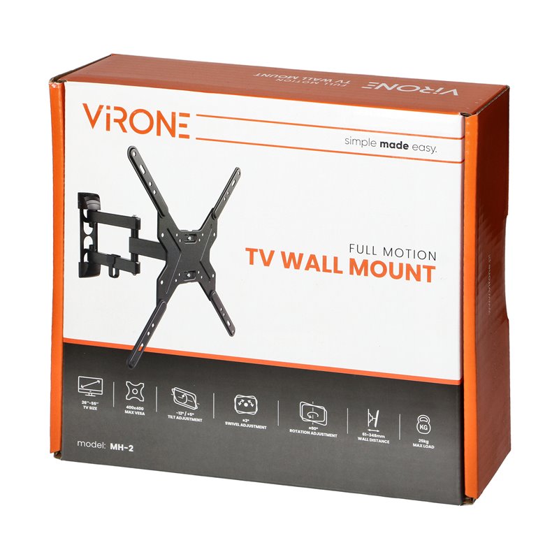 OBROTOWY UCHWYT ŚCIENNY DO TV, 13”–42” ORNO OBROTOWY UCHWYT ŚCIENNY DO TV, 13”–42” ORNO