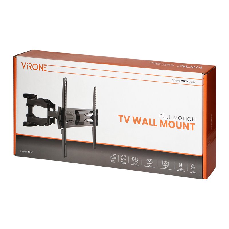 OBROTOWY UCHWYT ŚCIENNY DO TV, 32”–60” ORNO OBROTOWY UCHWYT ŚCIENNY DO TV, 32”–60” ORNO