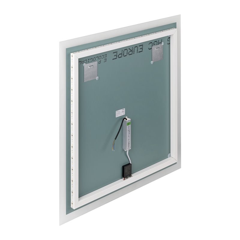KWADRATOWE LUSTRO LED 80X80 CM (Z WBUDOWANYM WŁĄCZNIKIEM, BEZ MARGINESU, 4000K) ORNO KWADRATOWE LUSTRO LED 80X80 CM (Z WBUDOWANYM WŁĄCZNIKIEM, BEZ MARGINESU, 4000K) ORNO