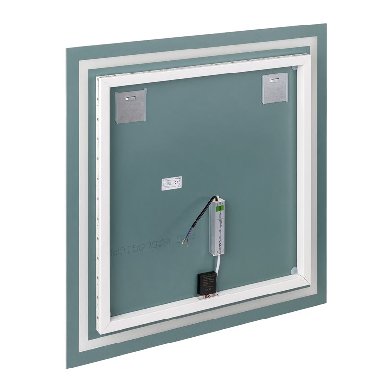 KWADRATOWE LUSTRO LED 80X80 CM (Z WBUDOWANYM WŁĄCZNIKIEM, Z MARGINESEM, 4000K) ORNO KWADRATOWE LUSTRO LED 80X80 CM (Z WBUDOWANYM WŁĄCZNIKIEM, Z MARGINESEM, 4000K) ORNO