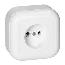 GNIAZDO POJEDYNCZE N/T 2P 16A, 250V, FAN, BIAŁY ORNO GNIAZDO POJEDYNCZE N/T 2P 16A, 250V, FAN, BIAŁY ORNO
