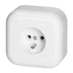 GNIAZDO POJEDYNCZE N/T 2P+Z 16A, 250V, FAN, BIAŁY ORNO GNIAZDO POJEDYNCZE N/T 2P+Z 16A, 250V, FAN, BIAŁY ORNO