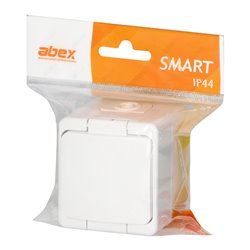 GNIAZDO POJEDYNCZE 2P+Z SCHUKO BRYZGOODPORNE Z KLAPKĄ W KOLORZE WYROBU IP44, SMART, BIAŁY ORNO GNIAZDO POJEDYNCZE 2P+Z SCHUKO BRYZGOODPORNE Z KLAPKĄ W KOLORZE WYROBU IP44, SMART, BIAŁY ORNO