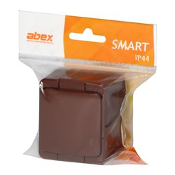 GNIAZDO POJEDYNCZE 2P+Z SCHUKO BRYZGOODPORNE Z KLAPKĄ W KOLORZE WYROBU IP44, SMART, BRĄZOWY ORNO GNIAZDO POJEDYNCZE 2P+Z SCHUKO BRYZGOODPORNE Z KLAPKĄ W KOLORZE WYROBU IP44, SMART, BRĄZOWY ORNO