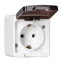 GNIAZDO POJEDYNCZE 2P+Z SCHUKO BRYZGOODPORNE Z KLAPKĄ DYMNĄ IP44, SMART, BIAŁY ORNO GNIAZDO POJEDYNCZE 2P+Z SCHUKO BRYZGOODPORNE Z KLAPKĄ DYMNĄ IP44, SMART, BIAŁY ORNO