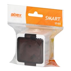 GNIAZDO POJEDYNCZE 2P+Z SCHUKO BRYZGOODPORNE Z KLAPKĄ DYMNĄ IP44, SMART, BIAŁY ORNO GNIAZDO POJEDYNCZE 2P+Z SCHUKO BRYZGOODPORNE Z KLAPKĄ DYMNĄ IP44, SMART, BIAŁY ORNO