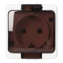 GNIAZDO POJEDYNCZE 2P+Z SCHUKO BRYZGOODPORNE Z KLAPKĄ DYMNĄ IP44, SMART, BIAŁY ORNO GNIAZDO POJEDYNCZE 2P+Z SCHUKO BRYZGOODPORNE Z KLAPKĄ DYMNĄ IP44, SMART, BIAŁY ORNO
