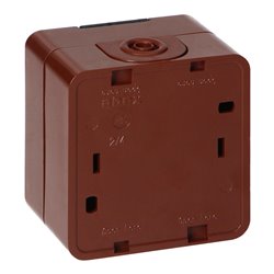 GNIAZDO POJEDYNCZE 2P+Z SCHUKO BRYZGOODPORNE Z KLAPKĄ DYMNĄ IP44, SMART, BRĄZOWY ORNO GNIAZDO POJEDYNCZE 2P+Z SCHUKO BRYZGOODPORNE Z KLAPKĄ DYMNĄ IP44, SMART, BRĄZOWY ORNO