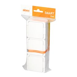 GNIAZDO POTRÓJNE 3X 2P+Z BRYZGOODPORNE Z KLAPKĄ W KOLORZE IP44, SMART, BIAŁY ORNO GNIAZDO POTRÓJNE 3X 2P+Z BRYZGOODPORNE Z KLAPKĄ W KOLORZE IP44, SMART, BIAŁY ORNO