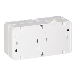 GNIAZDO PODWÓJNE 2P+Z BRYZGOODPORNE Z KLAPKĄ W KOLORZE WYROBU IP44, SMART, BIAŁY ORNO GNIAZDO PODWÓJNE 2P+Z BRYZGOODPORNE Z KLAPKĄ W KOLORZE WYROBU IP44, SMART, BIAŁY ORNO
