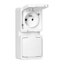 GNIAZDO PODWÓJNE 2P+Z BRYZGOODPORNE Z KLAPKĄ W KOLORZE WYROBU IP44 PIONOWE, SMART, BIAŁY ORNO GNIAZDO PODWÓJNE 2P+Z BRYZGOODPORNE Z KLAPKĄ W KOLORZE WYROBU IP44 PIONOWE, SMART, BIAŁY ORNO