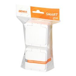 GNIAZDO PODWÓJNE 2P+Z BRYZGOODPORNE Z KLAPKĄ W KOLORZE WYROBU IP44 PIONOWE, SMART, BIAŁY ORNO GNIAZDO PODWÓJNE 2P+Z BRYZGOODPORNE Z KLAPKĄ W KOLORZE WYROBU IP44 PIONOWE, SMART, BIAŁY ORNO