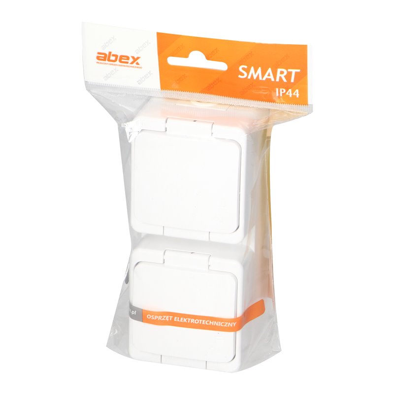 GNIAZDO PODWÓJNE 2P+Z BRYZGOODPORNE Z KLAPKĄ W KOLORZE WYROBU IP44 PIONOWE, SMART, BIAŁY ORNO GNIAZDO PODWÓJNE 2P+Z BRYZGOODPORNE Z KLAPKĄ W KOLORZE WYROBU IP44 PIONOWE, SMART, BIAŁY ORNO