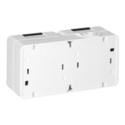 GNIAZDO PODWÓJNE 2P+Z BRYZGOODPORNE Z KLAPKĄ DYMNĄ IP44, SMART, BIAŁY ORNO GNIAZDO PODWÓJNE 2P+Z BRYZGOODPORNE Z KLAPKĄ DYMNĄ IP44, SMART, BIAŁY ORNO