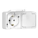 GNIAZDO PODWÓJNE 2X 2P+Z SCHUKO BRYZGOODPORNE Z KLAPKĄ W KOLORZE WYROBU IP44, SMART, BIAŁY ORNO GNIAZDO PODWÓJNE 2X 2P+Z SCHUKO BRYZGOODPORNE Z KLAPKĄ W KOLORZE WYROBU IP44, SMART, BIAŁY ORNO