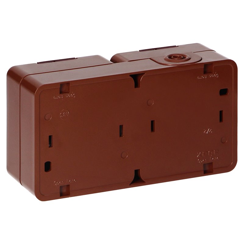 GNIAZDO PODWÓJNE2X2P+Z SCHUKO BRYZGOODPORNE Z KLAPKĄ W KOLORZE WYROBU IP44, SMART, BRĄZOWY ORNO GNIAZDO PODWÓJNE2X2P+Z SCHUKO BRYZGOODPORNE Z KLAPKĄ W KOLORZE WYROBU IP44, SMART, BRĄZOWY ORNO