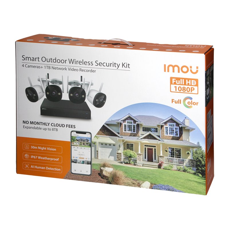 IMOU ZESTAW BEZPRZEWODOWEGO MONITORINGU WIFI: 4 KAMERY + NVR ORNO IMOU ZESTAW BEZPRZEWODOWEGO MONITORINGU WIFI: 4 KAMERY + NVR ORNO