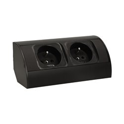 GNIAZDO MEBLOWE BEZ WYŁĄCZNIKA, 2X2P+Z, CZARNE ORNO GNIAZDO MEBLOWE BEZ WYŁĄCZNIKA, 2X2P+Z, CZARNE ORNO