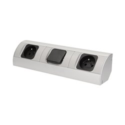GNIAZDO MEBLOWE Z WYŁĄCZNIKIEM, 2X2P+Z ORNO GNIAZDO MEBLOWE Z WYŁĄCZNIKIEM, 2X2P+Z ORNO