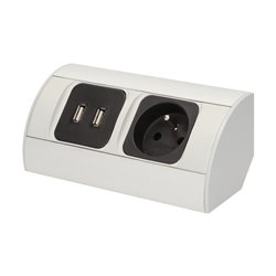 GNIAZDO MEBLOWE 1X2P+Z, 2XUSB ORNO GNIAZDO MEBLOWE 1X2P+Z, 2XUSB ORNO