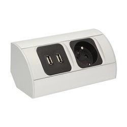 GNIAZDO MEBLOWE 1X2P+Z, 2XUSB ORNO GNIAZDO MEBLOWE 1X2P+Z, 2XUSB ORNO