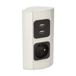 GNIAZDO MEBLOWE 1X2P+Z, 2XUSB ORNO GNIAZDO MEBLOWE 1X2P+Z, 2XUSB ORNO
