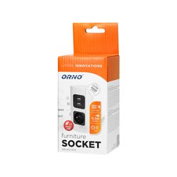 GNIAZDO MEBLOWE 1X2P+Z, 2XUSB, WERSJA SCHUKO ORNO GNIAZDO MEBLOWE 1X2P+Z, 2XUSB, WERSJA SCHUKO ORNO