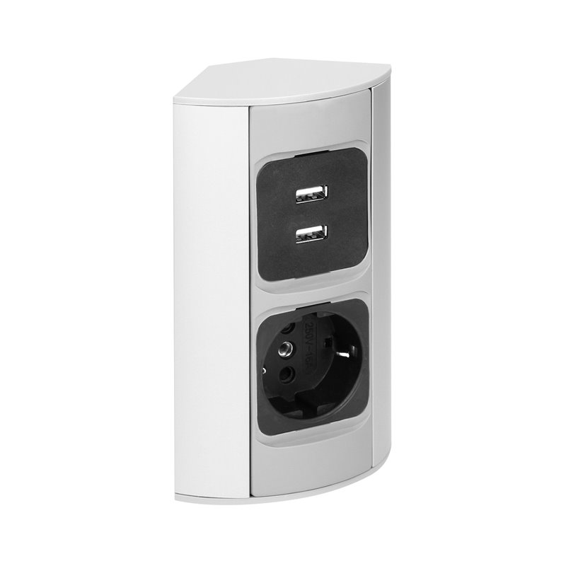 GNIAZDO MEBLOWE 1X2P+Z, 2XUSB, WERSJA SCHUKO ORNO GNIAZDO MEBLOWE 1X2P+Z, 2XUSB, WERSJA SCHUKO ORNO