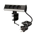 GNIAZDO MEBLOWE Z UCHWYTEM MONTAŻOWYM, ŁADOWARKĄ USB I PRZEWODEM 1,8M, 3X2P+Z, 2XUSB ORNO