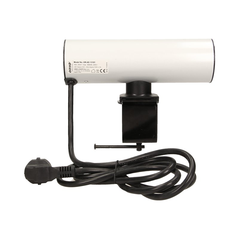 GNIAZDO MEBLOWE Z UCHWYTEM MONTAŻOWYM, ŁADOWARKĄ USB I PRZEWODEM 1,8M, 3X2P+Z, 2XUSB ORNO