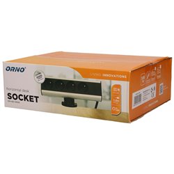 GNIAZDO BIURKOWE Z UCHWYTEM MONTAŻOWYM 4X2P+Z I PRZEWODEM 1,8M ORNO GNIAZDO BIURKOWE Z UCHWYTEM MONTAŻOWYM 4X2P+Z I PRZEWODEM 1,8M ORNO